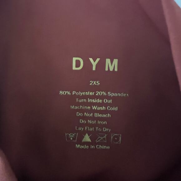 DYM Leggings Womens 2XS Burgundy High Rise Stretch Athleisure Yoga Pilates - Picture 5 of 5